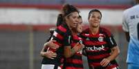 Cristiane marca pelo Flamengo no Brasileirão Feminino, contra o Real Brasília  Foto: Alexandre Brum/Especial para o Terra