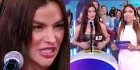 Patrícia Abravanel e participante da plateia do Programa Silvio Santos  Foto: Reprodução/SBT / Contigo