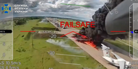 Captura de tela de vídeo gravado por drones divulgado pelas autoridades ucranianas na quarta-feira (4/6)  Foto: SBU / BBC News Brasil