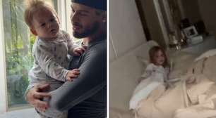 Logo cedo, Zé Felipe é visto com os filhos no quarto de Virginia Fonseca