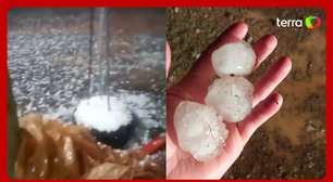 Tempestade com granizo 'gigante' assusta moradores de Santa Catarina